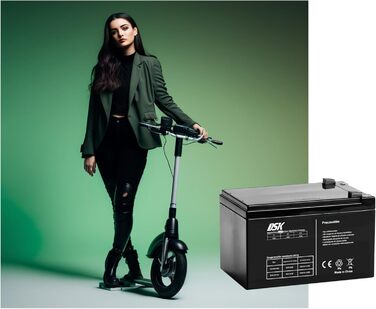 Акумуляторна батарея DSK 12V 12Ah Універсальний адаптер F1/F2 в комплекті Розміри 1598x99 мм Для ДБЖ, сигналізацій та електромобілів Свинцево-кислотний акумулятор