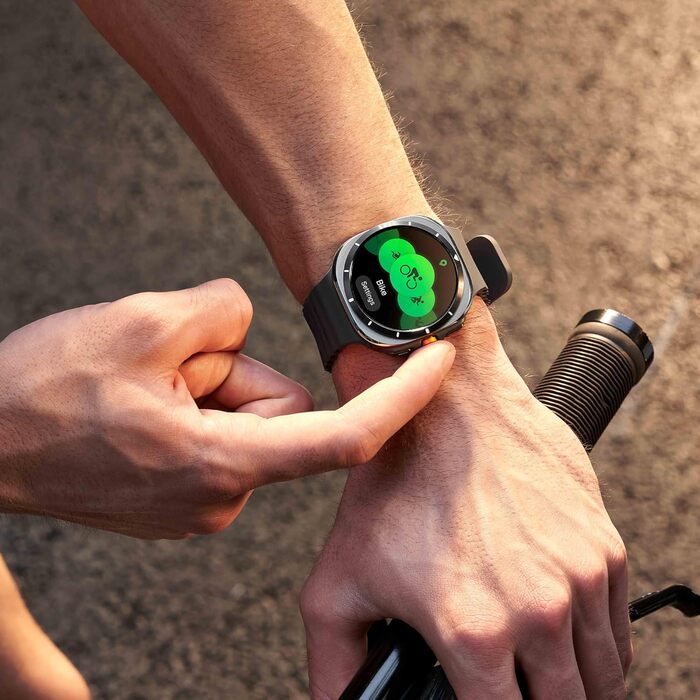 Розумний годинник Samsung Galaxy Watch Ultra (2025) з Galaxy AI, фітнес-годинник, морський ремінець, титановий корпус, кнопки швидкого доступу, подвійний GPS, 64 ГБ пам&39яті, 47 мм, LTE, титаново-синій, 3-річна гарантія виробника, титаново-синій S/M/L - 