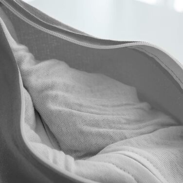 Подушка GIRAFFENLAND Crescent з органічною лушпинням проса, сірий колір - подушка з проса з додатковою органічною інкрустацією, органічне лушпиння проса плюс