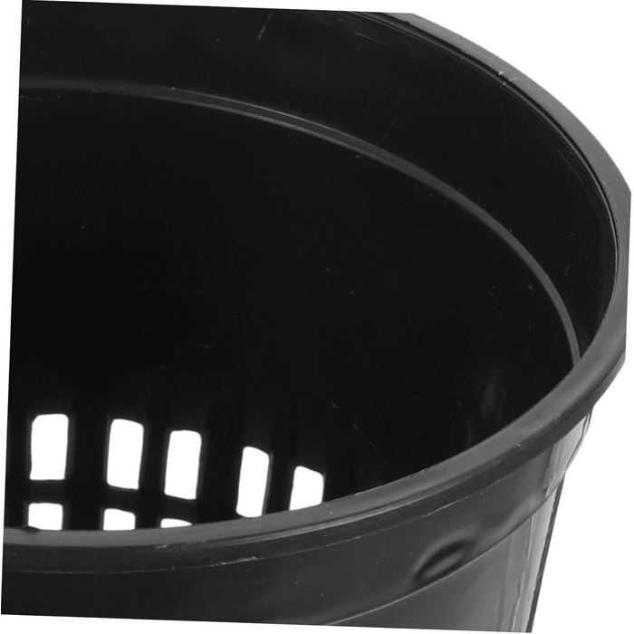 Сітчасті горщики для гідропоніки 13 x 13 x 12 см водна культура посадковий кошик сітчастий горщик пластикові гідропонні горщики садові рослини сітчасті горщики для рослин для вирощування чашка для рослин відро кошик чорний, 10 шт.
