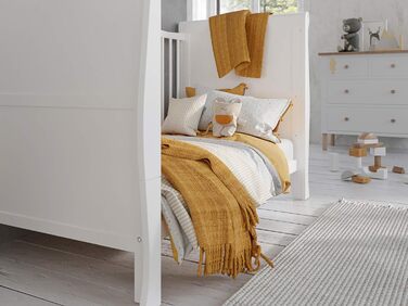 Дитяче ліжечко/спальне місце Love For Sleep 120x60 см із захисним бар&39єром, трансформоване, дитяче ліжко White Leo, дерев&39яне дитяче ліжко - Дитяче ліжко, дитяче ліжко, росте разом з вашою дитиною, ліжечко