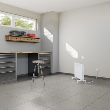 Електричний обігрівач STIEBEL ELTRON, окремостоячий, площею приблизно 25 м, сертифікований TV, конвекторний обігрівач з простим керуванням, 2 кВт, енергозберігаючий, на колесах, 204450, алюмінієва передня панель та таймер на 120 хвилин