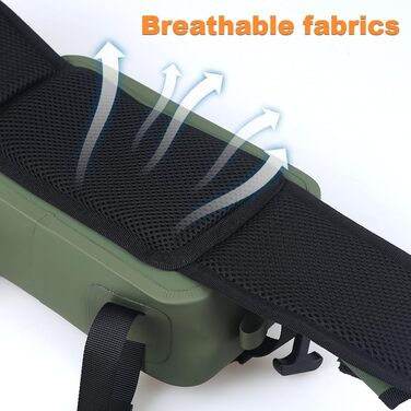Рибальська сумка DONGKER, водонепроникна поясна сумка IPX7, рибальська сумка на задній частині з герметичною застібкою-блискавкою та регульованим плечовим ременем для зовнішньої риболовлі нахлистом, біг, спортивний зелений