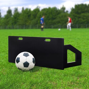 Дошка для відскоку футбольного м&39яча, Тренувальний інвентар для футболу, Портативна дошка для відскоку 100 x 40 см, Регульований кут для тренувань з контрольованих пасів та кидків, Тренування, Чорний