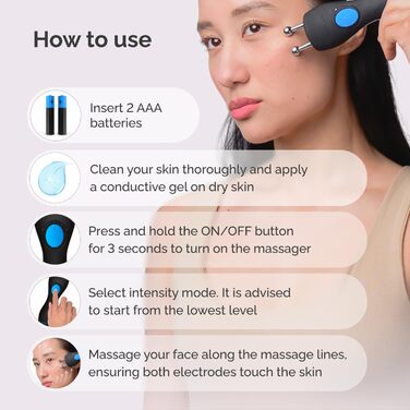 Мікрострумовий пристрій для обличчя GESS MT, підтяжка обличчя, антивіковий мікрострумовий EMS пристрій для обличчя, радіочастотний, пристрій для підтяжки щелепи, пристрій для підтяжки шкіри обличчя, масажер для обличчя проти зморшок