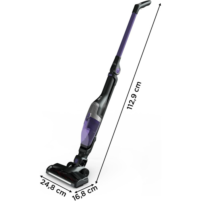 Компактний акумуляторний пилосос 2-в-1 палка і ручний пилосос в одному легкий корпус гнучкий шарнір 40 хв. автономної роботи світл