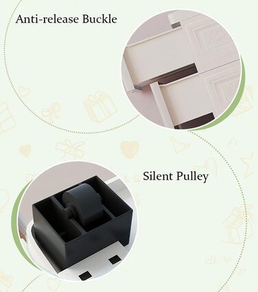 Кошики для зберігання CONGRUI дводверна шафа для зберігання для дому, вітальні, дитячої кімнати, з однією шухлядою, пластикова, ди