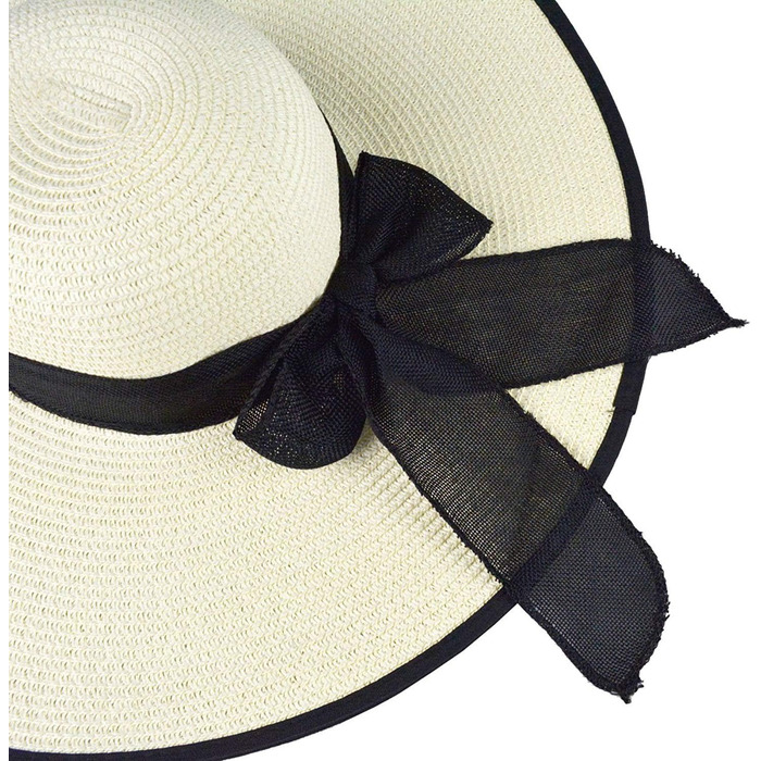 Жіночий широкополий солом&39яний капелюх DRESHOW, складний пляжний сонцезахисний капелюх, UPF 50, один розмір, білий