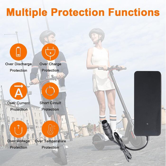 Зарядний пристрій 54,6 В 2 А для електросамокатів Xiaomi 4 Pro Max, 4 Pro Plus, 5 Max, Segway MAX G3/ZT3/ZT3 Pro/F3/F3 Pro/GT3, для літієвих батарей 48 В (ховерборди), штекер 12 мм