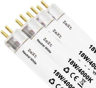 Люмінесцентна лампа Люмінесцентна трубка 18 Вт 840 4000 К Нейтральна неонова лампа 60 см T8, 4 шт.