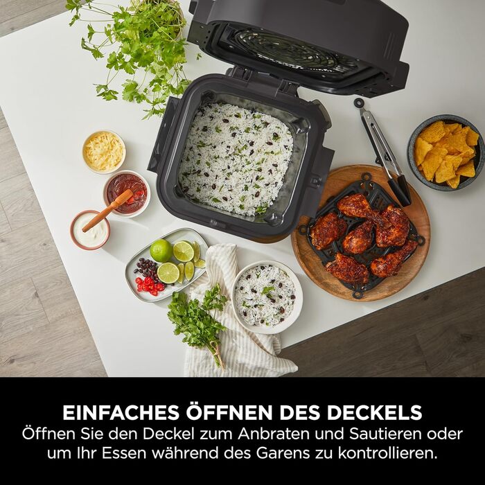 Мультиварка Ninja Speedi, 5,7 л, мультиварка 10-в-1, фритюрниця, аерофритюрниця, повільне приготування, гриль, випічка, чорно-мідний ON400EUCP мідний чорний 10-в-1