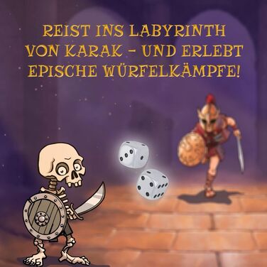 Карак - Пригода починається, захоплююча дитяча гра від 7 років для 2-5 осіб, пригодницька гра в стилі фентезі, настільна гра з кубиками, німецька інструкція, 682286