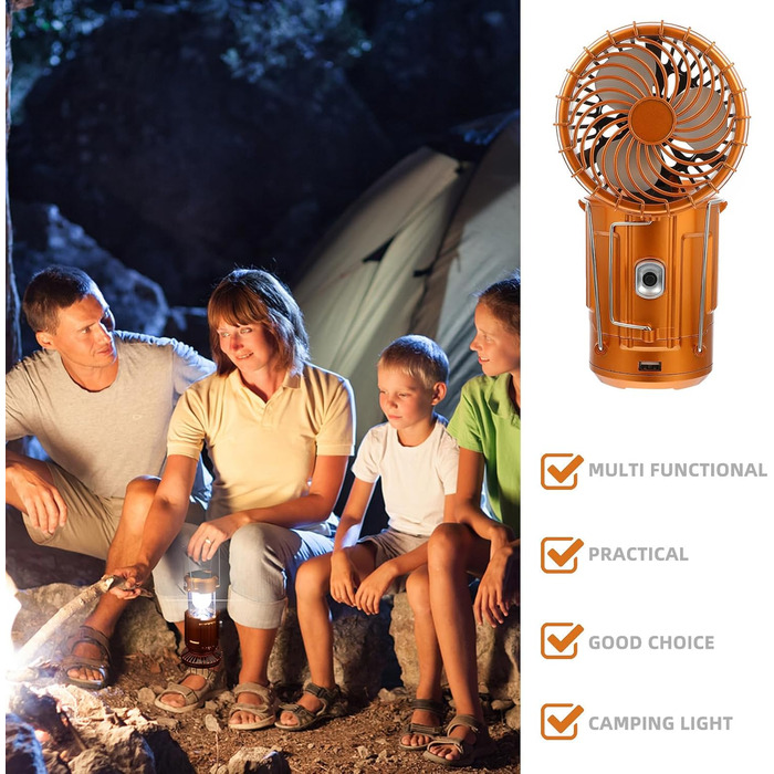 Світлодіодний сонячний кемпінговий ліхтар Amosfun з функцією заряджання через USB, висувний аварійний світильник для вулиці, багатофункціональний наметовий світильник для внутрішнього та зовнішнього освітлення, випадковий колір