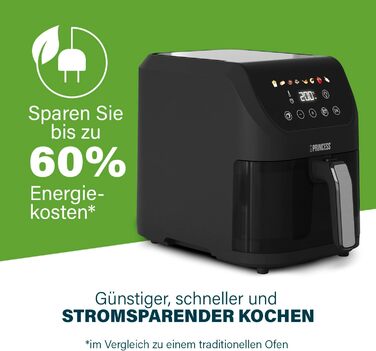 Мультипіч Princess Slim 5 л - 1500 Вт - Компактний дизайн - Без олії - 8 програм приготування - Регульований термостат - Безпечні для посудомийної машини частини - Антипригарне покриття - 01.182240.01.001 КОМПАКТНИЙ, ТОНКИЙ ДИЗАЙН 5 Л