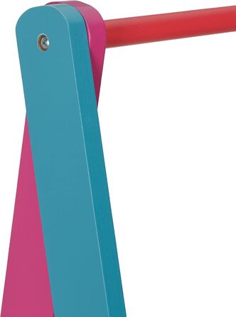 Кольорова вішалка для дитячого одягу, вішалка для дитячої кімнати, з полицею, ВхШхГ 99x64,5x42 см, дитяча вішалка для верхнього од