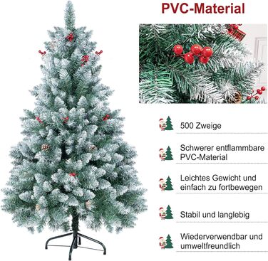 Штучна ялинка з ефектом сніга 160 см Homewit