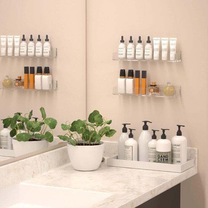 Настінний органайзер для спецій NIUBEE, 3 шт., прозора акрилова підставка для спецій, тримач для зберігання, підвісна підставка для спецій, органайзер для стіни, кухні, комори, дверцят шафи