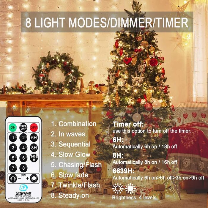 Світлодіодних гірлянд з мідного дроту 10 м Bowfar