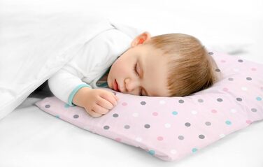 Набір з 2 м'яких подушок з бавовняною наволочкою, дитяча подушка від 1 року, дитяча подушка для дитячого ліжка, дитяча подушка, що