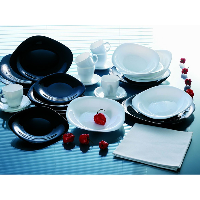 Сервіз столовий LUMINARC CARINE BLACK&WHITE, 30 предметів (6339303)