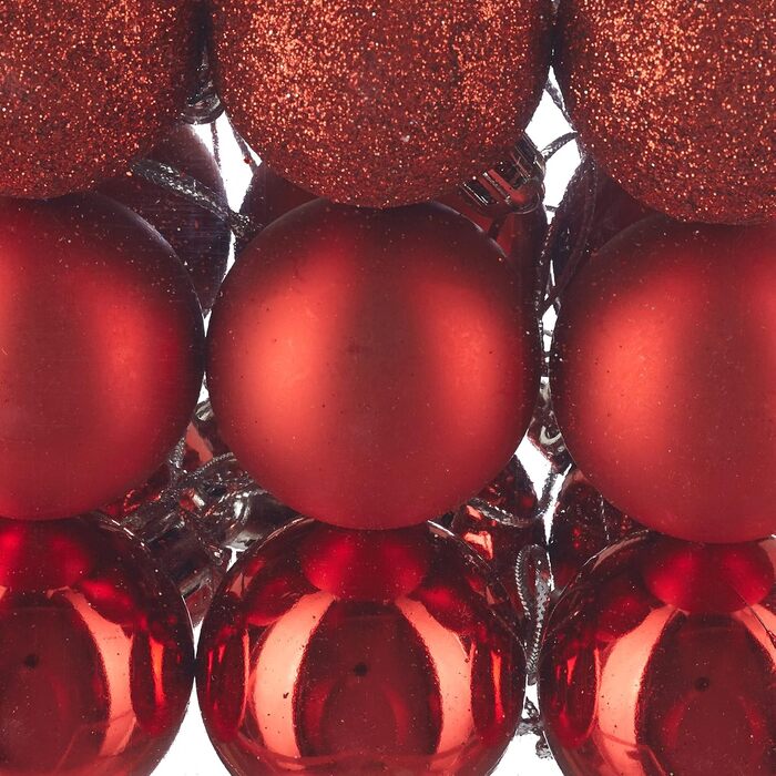 Різдвяні кульки набір із 100 шт червоні Relaxdays