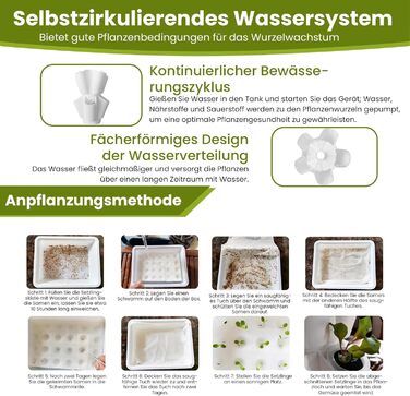 Із гідратаційним насосом, адаптером, сітчастими горщиками. Система безґрунтового вирощування трав, фруктів і овочів (8 ярусів), 6/8 Tiers Hydroponic Grow Kit System Aquaponics Grow System