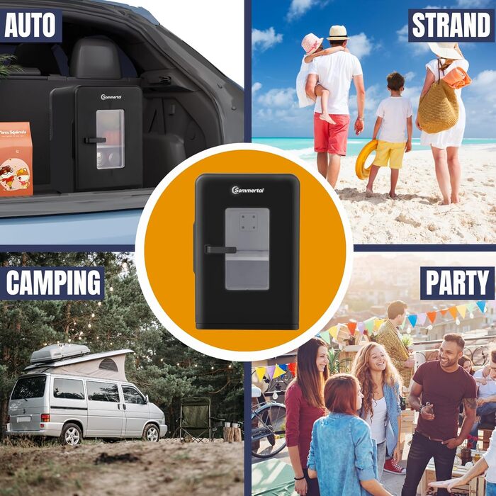 Міні-холодильник Sommertal KS15, для охолодження та нагрівання, об'єм 15 л, змінний струм для домашньої розетки та постійний струм