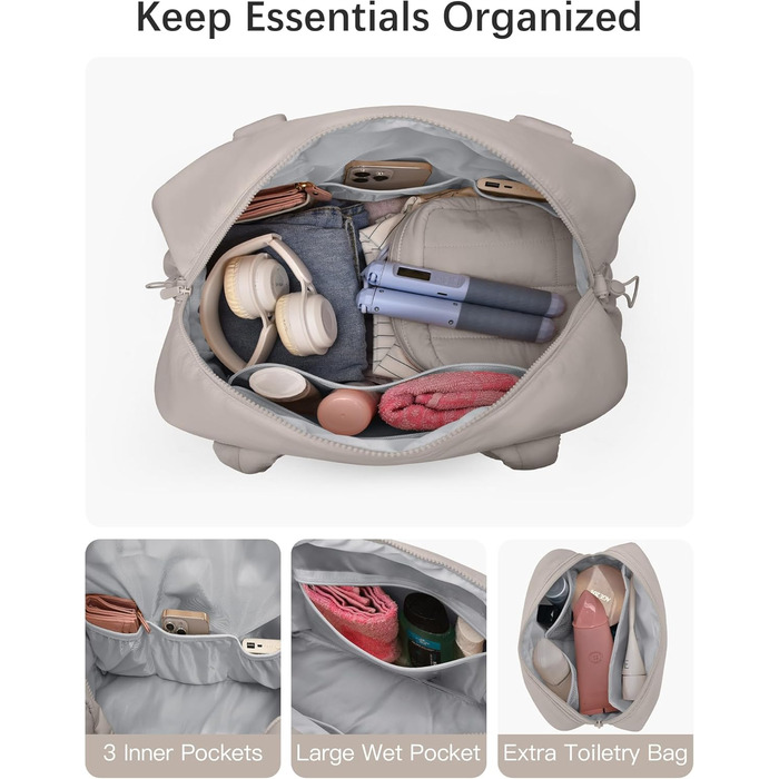 Дорожня сумка oscaurt, спортивна сумка, велика сумка для вихідних, ручна поклажа з косметички, дорожня сумка, сумка для лікарні, для народження, фітнесу, роботи, верблюжої шкіри