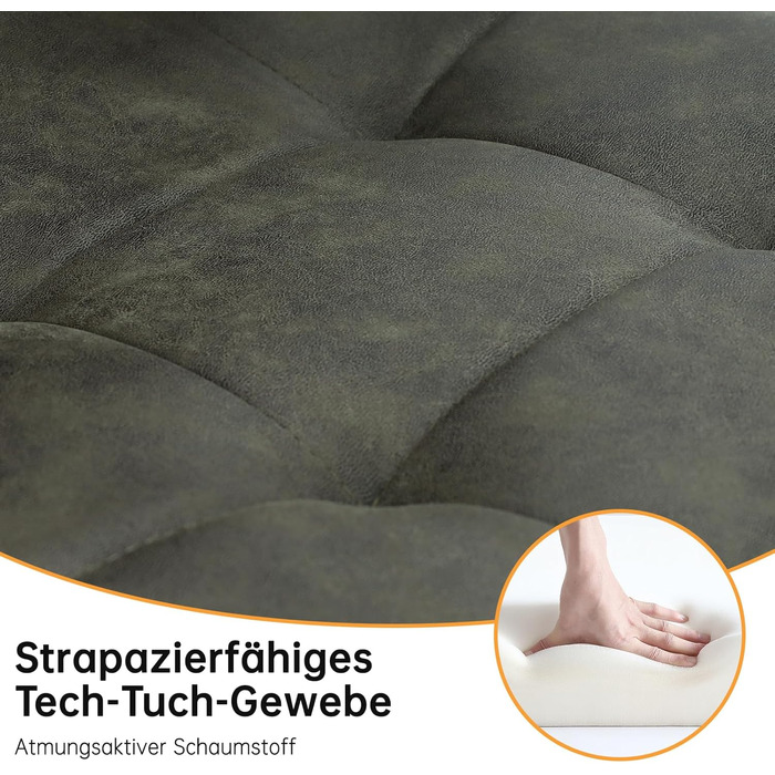 Обідні стільці, комплект з 4 шт. , кухонні стільці з металевою основою, для їдальні, вітальні, кухні, спальні та зони прийому гостей - Green 4 Green