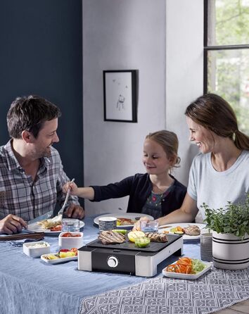 Гриль для приміщень, Електричний гриль малий з компактною поверхнею гриля, Можна мити в посудомийній машині, 1250 Вт Одинарний