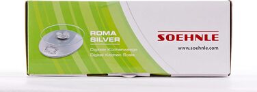 Кухонні ваги Soehnle Roma місткістю 5 кг та точністю зважування 1 г, цифрові кухонні ваги з практичною функцією додаткового зважув