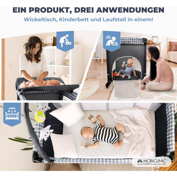 Дитяче ліжечко/приліжкове 3 в 1, пеленальний столик, манеж, повітропроникні бічні стінки з боковим входом, Caelum, макс. 15 кг, колеса з гальмами, дихаюча тканина, сумка для зберігання