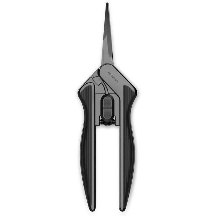 Ножиці з нержавіючої сталі AC Infinity 6,6 дюйма, легкий ергономічний дизайн, прямі точні леза з антипригарним титановим покриттям для садівництва, гідропоніки, наметів для вирощування
