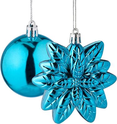 Різдвяні кульки набір із 100 шт бірюзовий Relaxdays