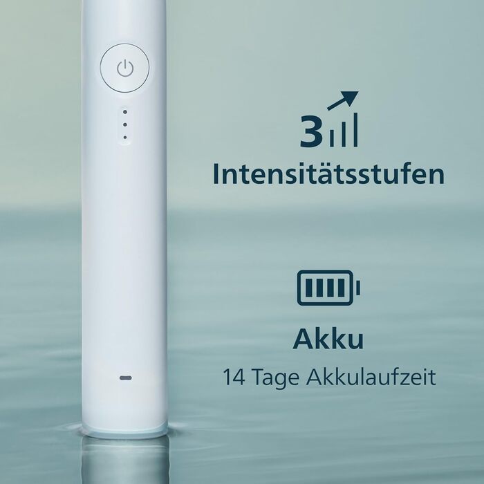 Звукова зубна щітка Philips Sonicare Series 3100 з датчиком тиску, 3 рівнями інтенсивності, функцією EasyStart, SmartTimer, до 14 днів роботи від одного заряду, дорожнім кейсом, білого кольору, HX4033/21, Новинка Біла, Нове покоління