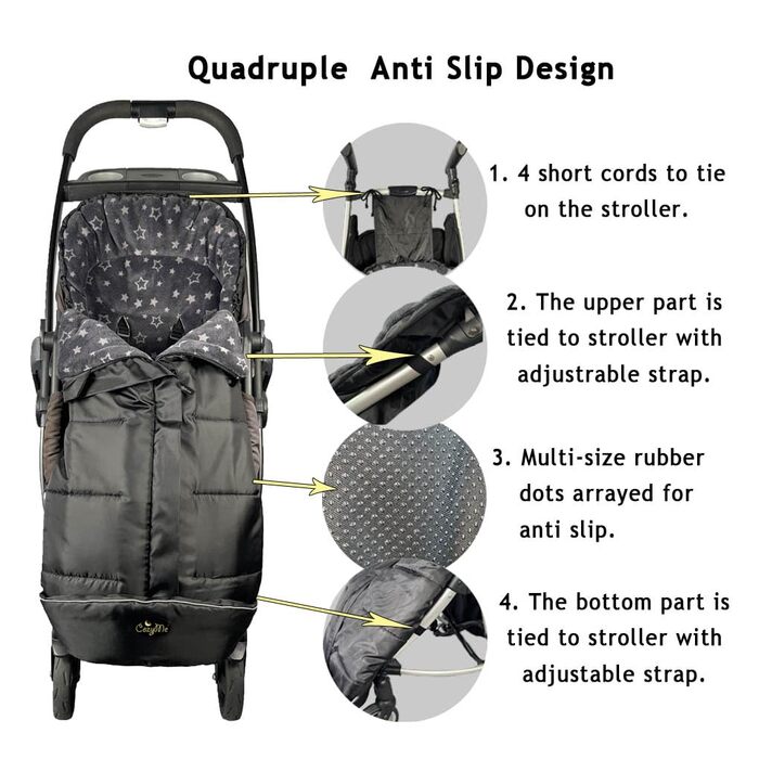 Муфта для ніг CozyMe, зимовий чохол для коляски для малюків, легке регулювання температури, люлька для немовляти, водонепроникна к