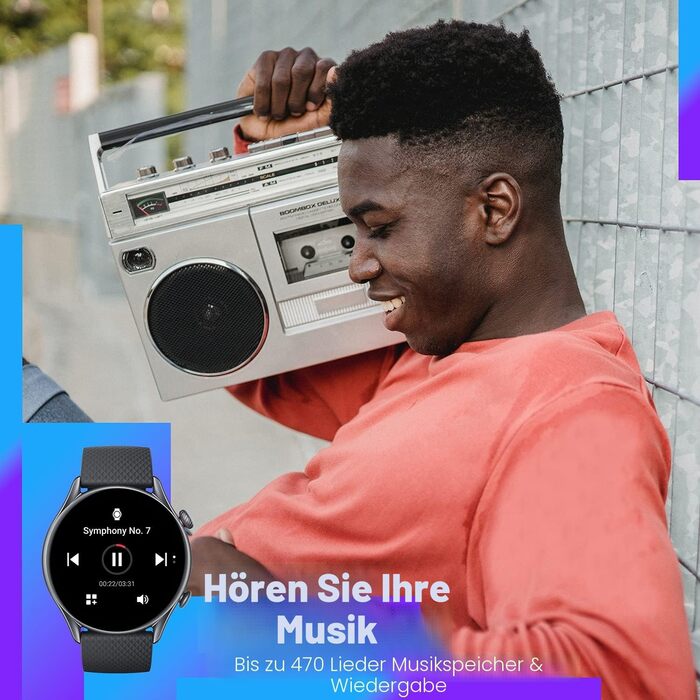 Фітнес-годинник з GPS, моніторингом серцевого ритму, SpO2, понад 150 спортивними режимами, Bluetooth-дзвінками, керуванням музикою, Alexa (чорний), один розмір, 3 Pro 46mm Smartwatch Pro