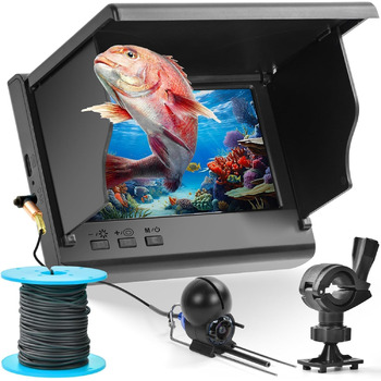 Підводна камера Fish Finder, ширококутне інфрачервоне нічне бачення, 4,3-дюймовий IPS-дисплей для EIS, річки та човна (A)