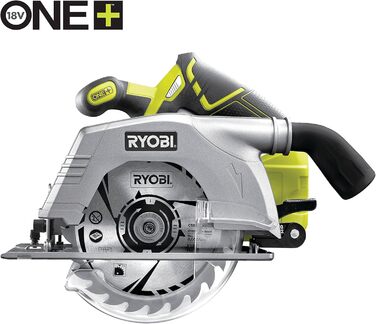Акумуляторна портативна циркулярна пила RYOBI 18 V ONE R18CS-0 (отвір ø 16 мм, глибина різання до 52 мм, частота обертання на холо