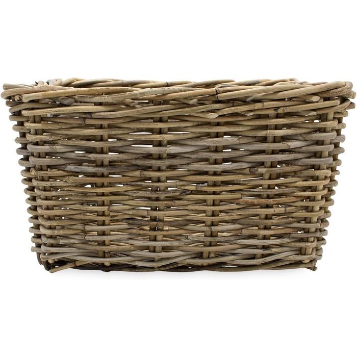 Прямокутний кошик для зберігання з ротанга, колір &quotшеббі сірий&quot - 44 x 33 см - Плетений кошик з полицями з верби та ручками - Дерев&39яний кошик, вербовий кошик, ротанговий кошик, дерев&39яний декоративний кошик, полиця для ванної кімнати, органай