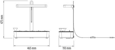Гідропонна світлодіодна система вирощування рослин Лампа для рослин Світло для рослин Травяний сад Внутрішня садова лампа для вирощування 22 Вт 1350 люмен 10 саджанців Таймер з регулюванням висоти
