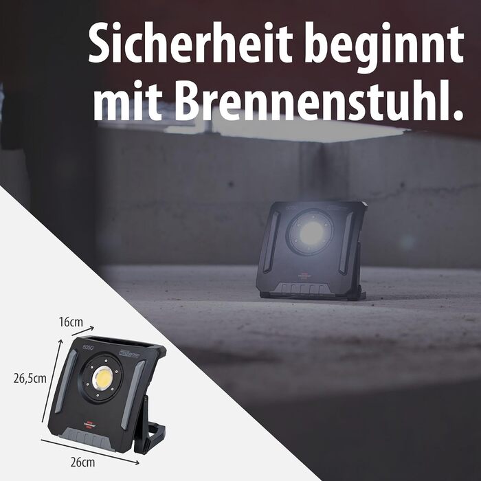 Професійний гібридний світлодіодний прожектор Brennenstuhl Professional Multi Battery 6050 MH 60Вт 6200лм