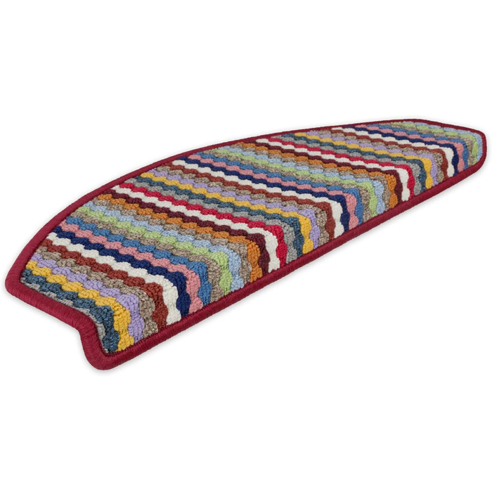 Килимки для сходів Kettelservice-Metzker Багатосмугові різнокольорові напівкруглі в різних кольорах економ-комплекти 16 шт.