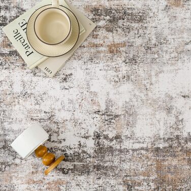 Килими, що праються, килим 150 x 210 см, коричневий сірий, сучасний абстрактний, для вітальні, спальні, великий, нековзний, з коротким ворсом, м&39які килими для вітальні, килим для їдальні, офісу, коричневий/сірий 150 x 210 см (прямокутний)