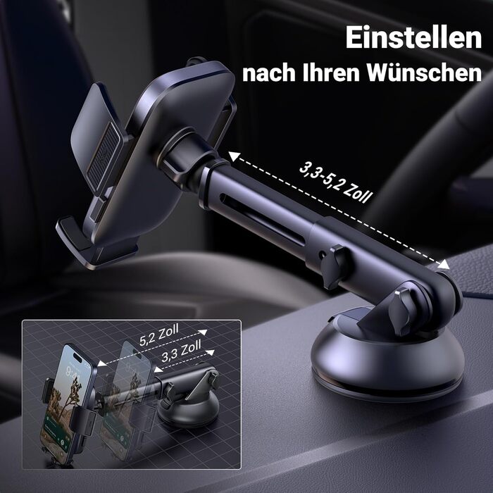 Тримач для мобільних телефонів автомобільний 2 в 1 Автомобільний тримач для мобільних телефонів з вентиляцією та присоскою Автомоб