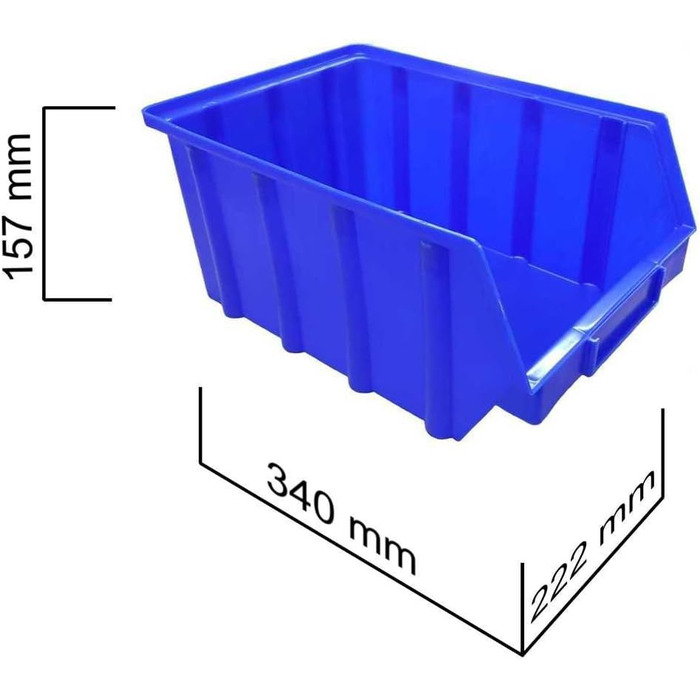 Абельних коробок синій розмір 4 Виготовлений з високоякісного пластику зі вставкою тегу Ящики для зберігання Шраубенбокс (нім. Ящики для зберігання Сортувальна коробка Система організації Аксесуари для майстерні Зроблено в Німеччині, 15 шт.