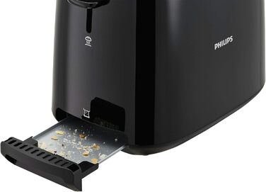 Чайник Philips HD9318/20 серії 3000, 1,7 л, пружинна кришка, LED-дисплей, чорний і тостер HD2581/90, вбудована насадка для булочки, 8 рівнів підсмажування, чорний