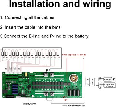 Інверторний блок керування сонячною енергією JKBMS 8S-16S 24V-48V 150A, домашній накопичувач енергії BMS 1A, активний баланс, вбудований Bluetooth з RS485 CAN для сонячної системи (JK-PB1A16S15P) JK-PB1A16S15P V15