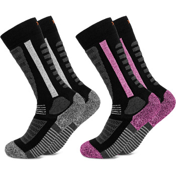 Дитячі лижні шкарпетки Occulto, 2 шт. (модель Charlie), 27-30, рожево-чорні