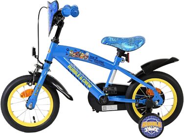 Дитячий велосипед Volare Rubble & Crew 12 35 років Ручне та ножне гальмо, знімні бічні колеса, захист ланцюга та світловідбивачі Регульоване сідло Подарунок для дівчаток та хлопчиків